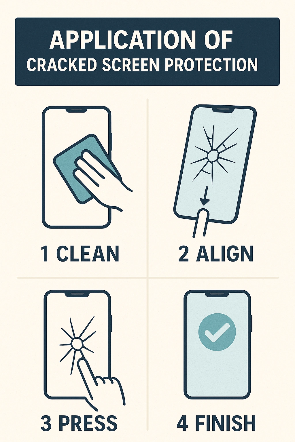 cracked-screen-protection-application-steps-lizard-cases-llc Applying cracked screen protection at Lizard Cases LLC